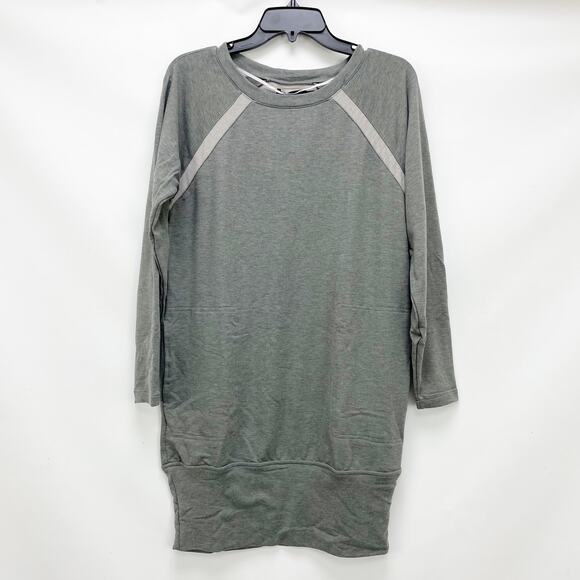 Prana Womens Rosie Sweatshirt Dress XS Grey Long Sleeve Pullover NWT - Picture 4 of 11